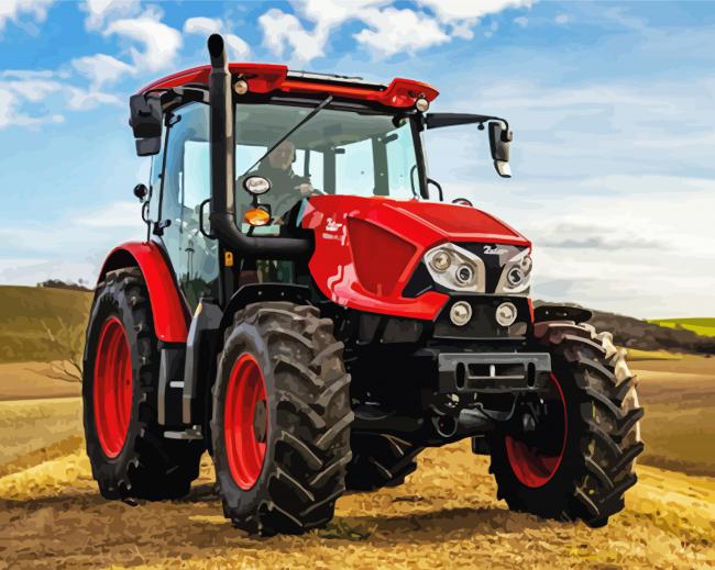 Tractor Zetor Paint By Numbers 